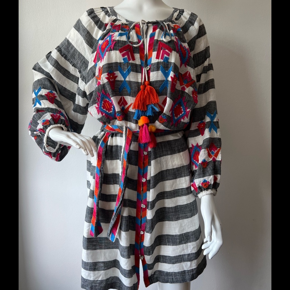 ZARA TRF Collection Embroidered Casual Dress